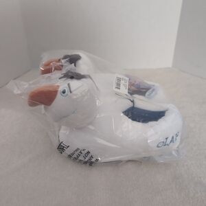 Frozen OLAF SNOWMAN Plush Slippers House Shoes KIDS size 4 ~ NEW! Disney Store